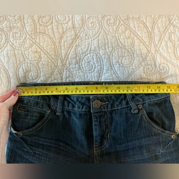 Y2K Mudd Jeans Straight Leg Low Rise Dark Wash women size 9 - Picture 6 of 12